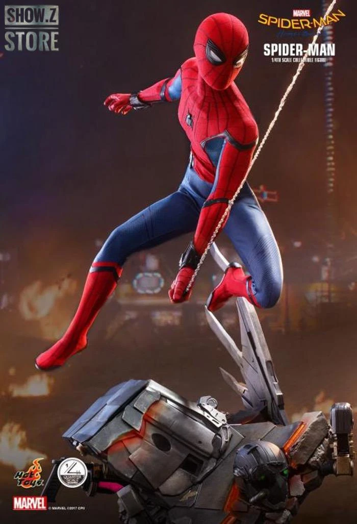 Hot Toys HotToys HT QS015 1/4 Spider-Man Homecoming Collectible Figure Deluxe Version 11 Hot Toys HotToys HT QS015 1/4 Spider-Man Homecoming Collectible Figure Deluxe Version - Image 9
