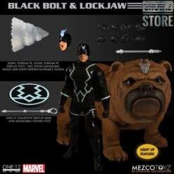 MEZCO Toyz One:12 Black Bolt & Lockjaw Two-Pack -Cheap Action Figures Store 0f4f30f030