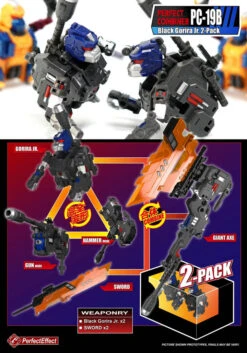 Perfect Effect PE PC-19B Perfect Combiner Black Gorira Upgrade Set 2-Pack -Cheap Action Figures Store 16e0be1c71