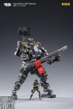 JoyToy Source 1/24 H07 Steel Bone Firepower Mecha Olive Version W/ Pilot -Cheap Action Figures Store 2d194186cd