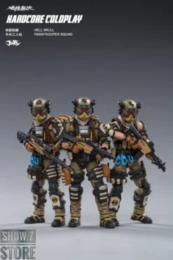 JoyToy Source 1/18 Hardcore Coldplay Hell Skull Paratrooper Squad Set Of 3 -Cheap Action Figures Store 377b42f8a7
