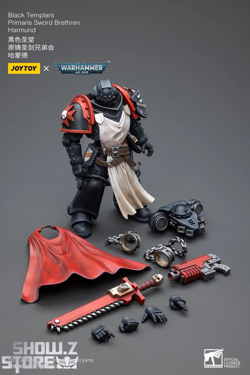 JoyToy Source 1/18 Warhammer 40K Black Templars Primaris Sword Brethren Harmund 11 JoyToy Source 1/18 Warhammer 40K Black Templars Primaris Sword Brethren Harmund - Image 9