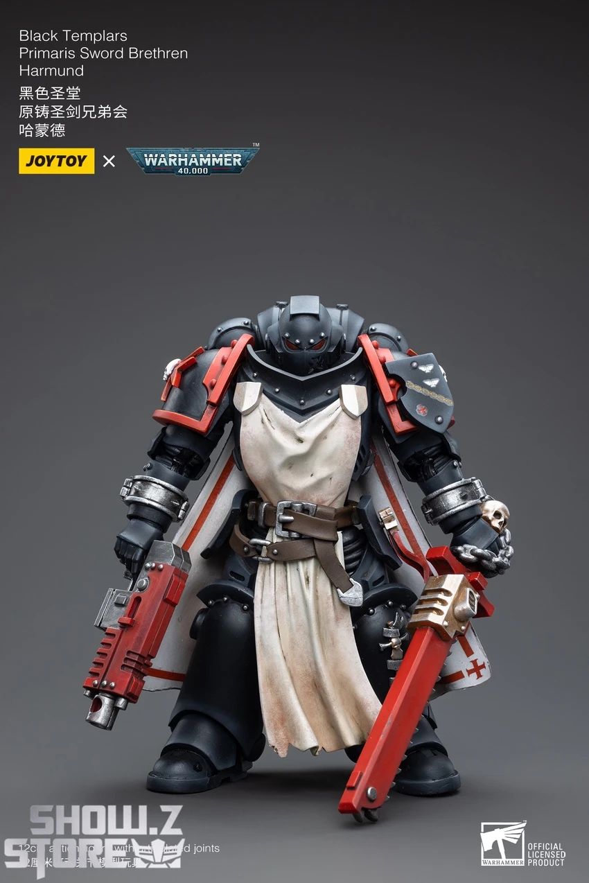 JoyToy Source 1/18 Warhammer 40K Black Templars Primaris Sword Brethren Harmund 7 JoyToy Source 1/18 Warhammer 40K Black Templars Primaris Sword Brethren Harmund - Image 5