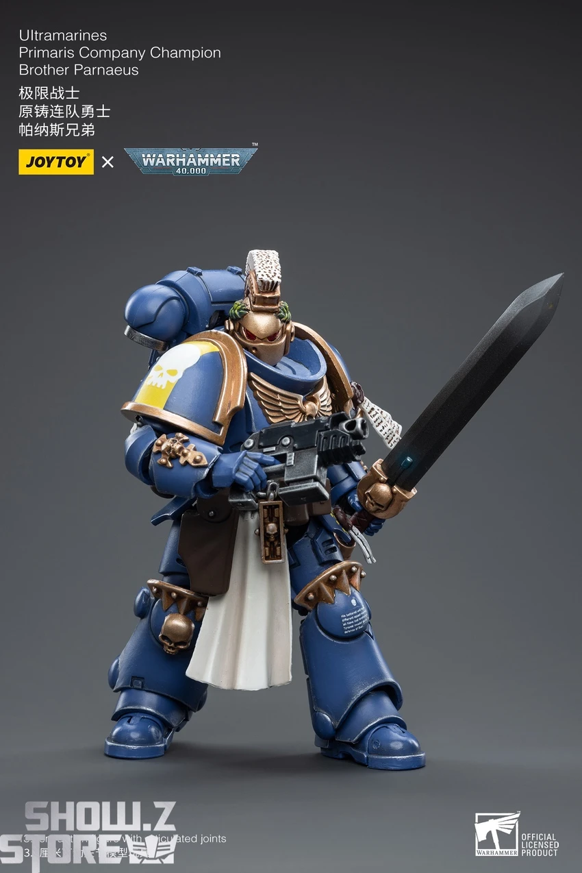 JoyToy Source 1/18 Warhammer 40K Ultramarines Primaris Company Champion Brother Parnaeus 5 JoyToy Source 1/18 Warhammer 40K Ultramarines Primaris Company Champion Brother Parnaeus - Image 3