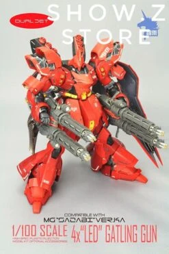Zhile ZL MG 1/100 4X Sazabi MSN-04 Gatling Gun Add On Kit W/ LED -Cheap Action Figures Store 8185644d14