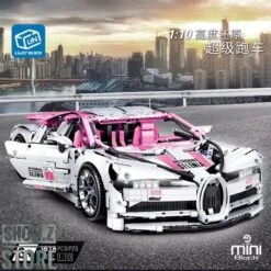 Lin07 Block 007 1/10 Bugatti Chiron Pink Version -Cheap Action Figures Store 8ce3b1750f