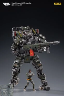 JoyToy Source 1/24 H07 Steel Bone Firepower Mecha Olive Version W/ Pilot -Cheap Action Figures Store 93e93e4d3c