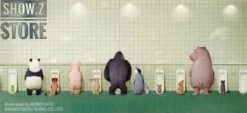 Kaiyodo MiniQ Sato Kunio's Animal Bathroom In Groups 2 Set Of 8 -Cheap Action Figures Store 990bb8c955