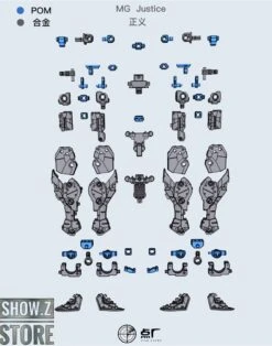 Point Factory Studio PFS02-2 Metal Parts For Bandai MG ZGMF-X09A Justice Gundam -Cheap Action Figures Store 9916c95103