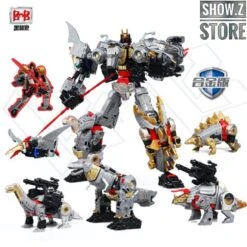 Black Mamba H6002-4B Raptor Slash & H6002-7B Robot Force Volcanicus Oversized Combiner Set Of 6
