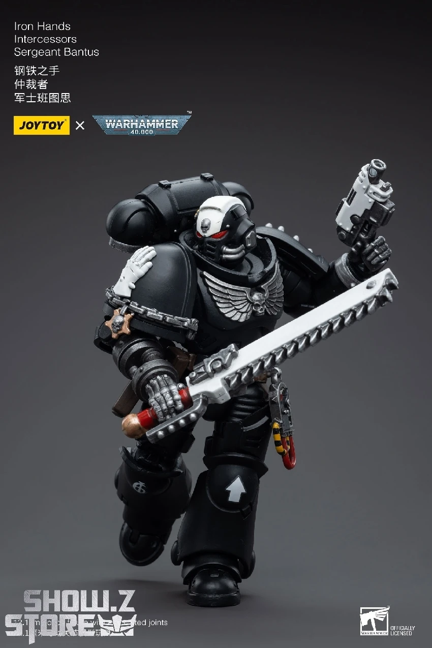 JoyToy Source 1/18 Warhammer 40K Iron Hands Intercessors Sergeant Bantus 5 JoyToy Source 1/18 Warhammer 40K Iron Hands Intercessors Sergeant Bantus - Image 3