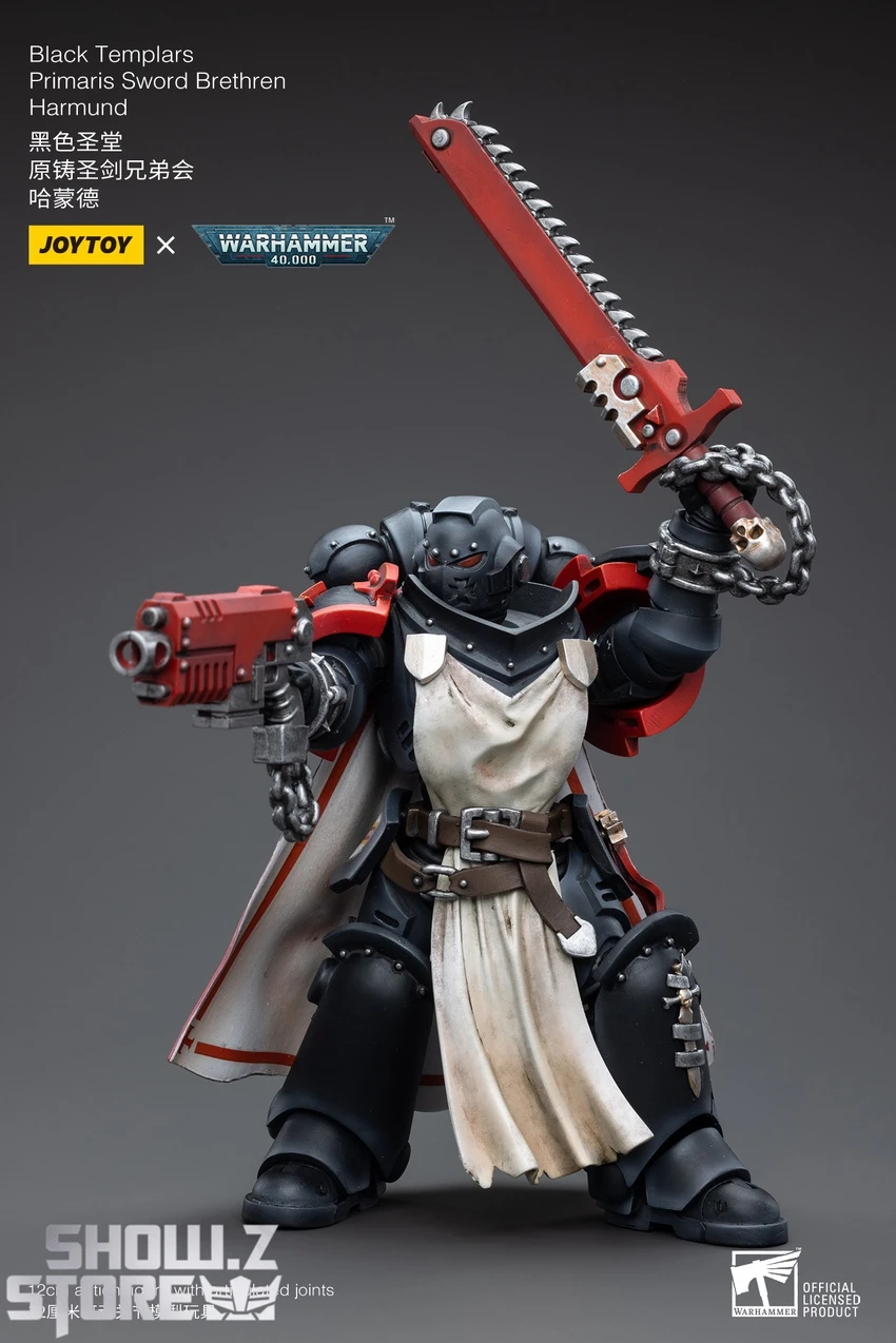 JoyToy Source 1/18 Warhammer 40K Black Templars Primaris Sword Brethren Harmund 9 JoyToy Source 1/18 Warhammer 40K Black Templars Primaris Sword Brethren Harmund - Image 7