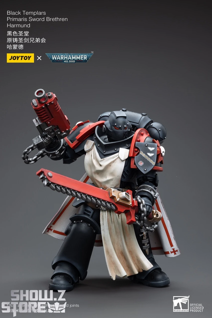 JoyToy Source 1/18 Warhammer 40K Black Templars Primaris Sword Brethren Harmund 8 JoyToy Source 1/18 Warhammer 40K Black Templars Primaris Sword Brethren Harmund - Image 6