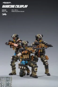 JoyToy Source 1/18 Hardcore Coldplay Hell Skull Paratrooper Squad Set Of 3 -Cheap Action Figures Store f9556e0801